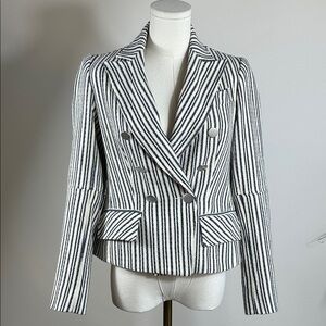 Adroit Atelier Womens Striped Double Breasted Tailored Preppy Stretch Blazer‎ XS